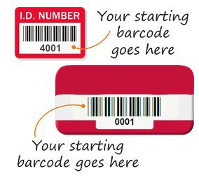 pre printed barcode labels